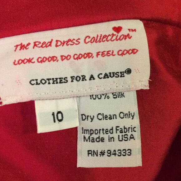 The Red Dress Collection 2-Piece Silk Dress 8/10 - Picture 8 of 8